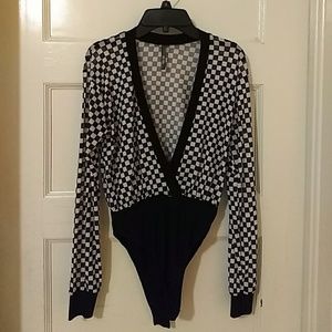 Checkered bodysuit